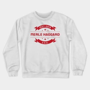 ND Merle Haggard USA 1937 2016 Music D80 Crewneck Sweatshirt